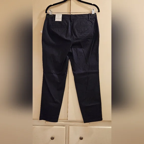 Talbots Relaxed Chino Pants Women’s 4P Petite Navy Ankle Length Below Waist NWT - Picture 2 of 7